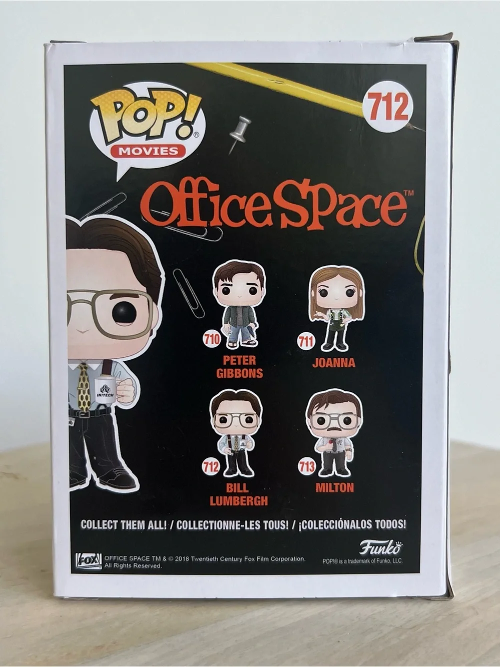 Funko POP! Movies: Office Space Bill Lumbergh #712 New In Box Vinyl Collectible